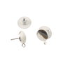 Tortite cercei tip tija, otel chirurgical placat cu argint, disc 10 mm  (cod 4-35)