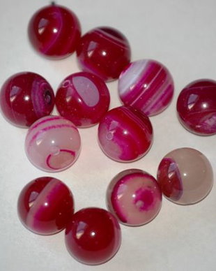 LPP120 - agate stripped fucsia 12 mm