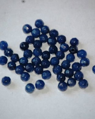 LPP403 - agate fatetate albastru inchis 4 mm