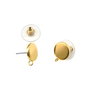 Tortite cercei tip tija, otel chirurgical placat cu aur, disc 10 mm  (cod 4-36)