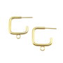 Tortite cercei, otel placat cu aur, 21x17 mm (cod 4-39)
