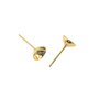 Tortite cercei tip tija, otel inoxidabil placat cu aur, cupa 6 mm  (cod 4-40)
