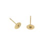Tortite cercei tip tija placate cu aur, platou 6 mm  (cod 4-41)