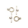Inchizatoare tip toggle, argintiu antichizat, 15,5x11 mm + 19x6,5 mm (cod 13-120)
