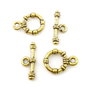 Inchizatoare tip toggle, auriu antichizat, 22x15,5 mm + 24x9,5 mm (cod 13-124)