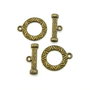 Inchizatoare tip toggle, finisaj bronz, 19x16 mm + 19x7,5 mm (cod 13-125)