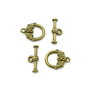 Inchizatoare tip toggle, finisaj bronz, 14x11,5 mm + 15,5x6,5 mm (cod 13-128)