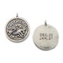 Charm capricorn, finisaj argintiu antichizat, 24,5x21 mm (cod 9-251)