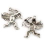 Charm Cupidon, finisaj argintiu antichizat, 26x24 mm (cod 9-257)