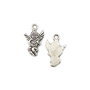 Charm amoras, finisaj argintiu antichizat, 17x10,5 mm (cod 9-258)