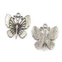 Charm fluture, finisaj argintiu antichizat, 22x20,5 mm (cod 9-275)