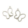 Charm fluture, finisaj argintiu antichizat, 23x20 mm (cod 9-276)