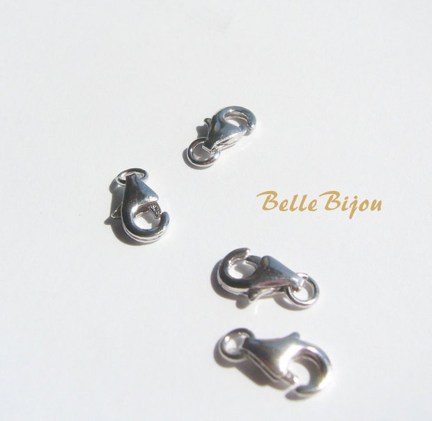Inchizatoare carabina din argint 925 rodiat 2x6x13 mm (cu zaua)
