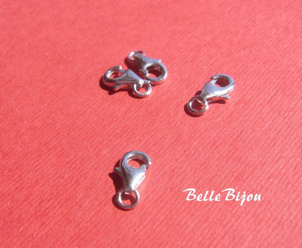 Inchizatoare carabina din argint 925 rodiat 2x6x13 mm (cu zaua)