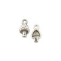 Charm ciupercuta, finisaj argintiu antichizat, 13x7 mm (cod 9-278)