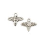 Charm albina, finisaj argintiu antichizat, 15,5x13 mm (cod 9-279)