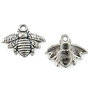 Charm albina, finisaj argintiu antichizat, 20,5x16 mm (cod 9-280)