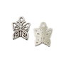 Charm fluture, finisaj argintiu antichizat, 16x12,5 mm (cod 9-281)