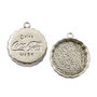 Charm capac, finisaj argintiu antichizat, 24x21 mm (cod 9-287)