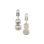 Charm vioara, finisaj argintiu antichizat, 24,5x7,5 mm (cod 9-291)