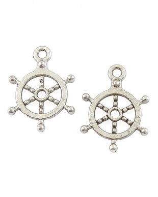 Charm timona, finisaj argintiu antichizat, 21x15,5 mm (cod 9-300)