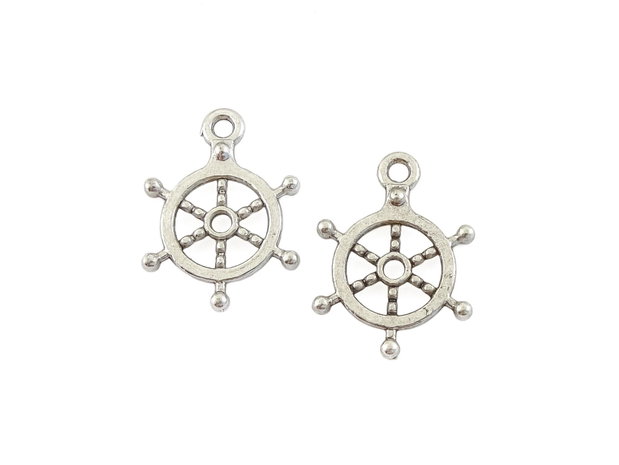 Charm timona, finisaj argintiu antichizat, 21x15,5 mm (cod 9-300)