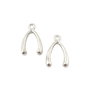 Charm iades, finisaj argintiu, 16x10 mm (cod 9-305)