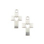 Charm cruciulita, finisaj argintiu, 19x10,5 mm (cod 9-308)