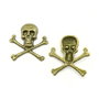 Charm craniu, finisaj bronz, 20x20 mm (cod 9-310)