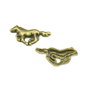 Charm cal, finisaj bronz, 23,5x12 mm (cod 9-311)