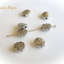 (10 b) Margele plate - distantiere metalice argintii 7x3 mm