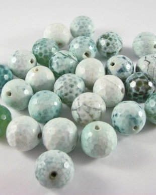 2601 - 4buc Agate crabfire 14mm