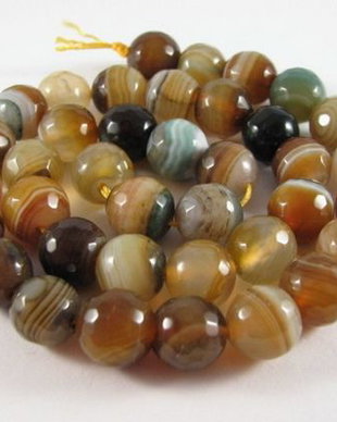 2607 # (14buc) Agate fatetate 9.5-10mm