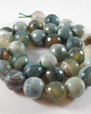 2609 - 6 buc Agate fatetate 12mm