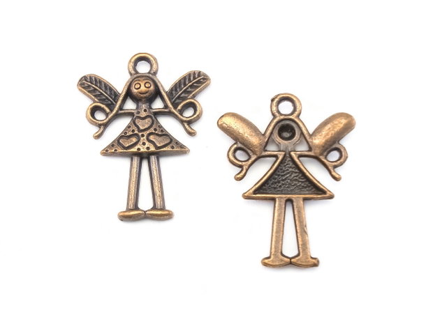 Charm zana, finisaj cupru antichizat, 30x23,5 mm (cod 9-317)