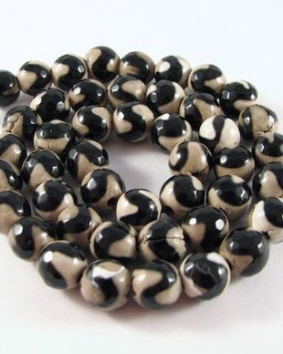 2620 ## (20buc) Agate marmorate 7.7-8mm