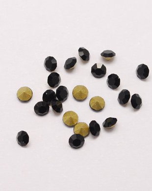 Strasuri rhinestone negre, 3.4mm