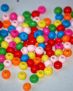 LL600 - margele lemn mix 6 mm