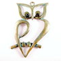 2631 - Pandantiv bufnita bronz verdigris