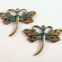 2 buc Charms /Pandantiv bronz si verdigris 36x27mm - 2632