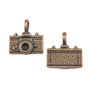 Charm aparat foto, finisaj cupru antichizat, 21x20 mm (cod 9-324)