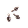 Charm con de brad, finisaj cupru antichizat, 13,5x7 mm (cod 9-326)