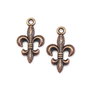Charm fleur de lis, finisaj cupru antichizat, 23,5x14 mm (cod 9-335)