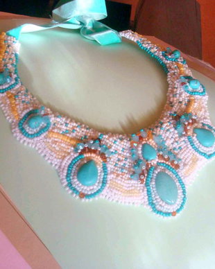 colier statement turquoise/ redus la 60 lei