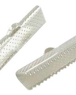Capat de panglica argintiu, 20x8x5mm