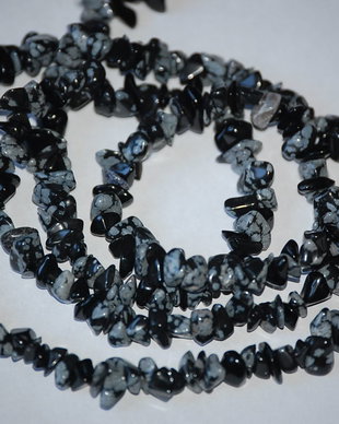Lchips 27 - obsidian snowflake