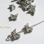 Fluturas argintiu antichizat 3x5x7 mm