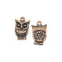Charm bufnita, finisaj cupru antichizat, 16x10,5 mm (cod 9-338)