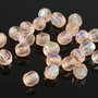 C P4 Cristal fatetat roz 4mm