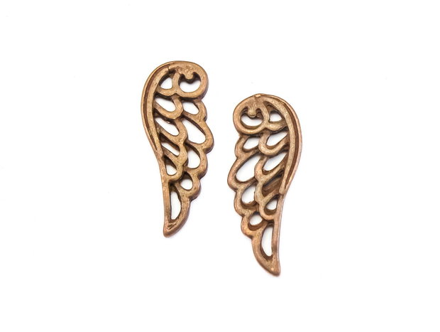 Charm aripa, finisaj cupru antichizat, 25x10 mm (cod 9-340)